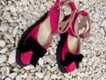 Pantofi piele naturală Aurelle cu funda neagra - imagine 2