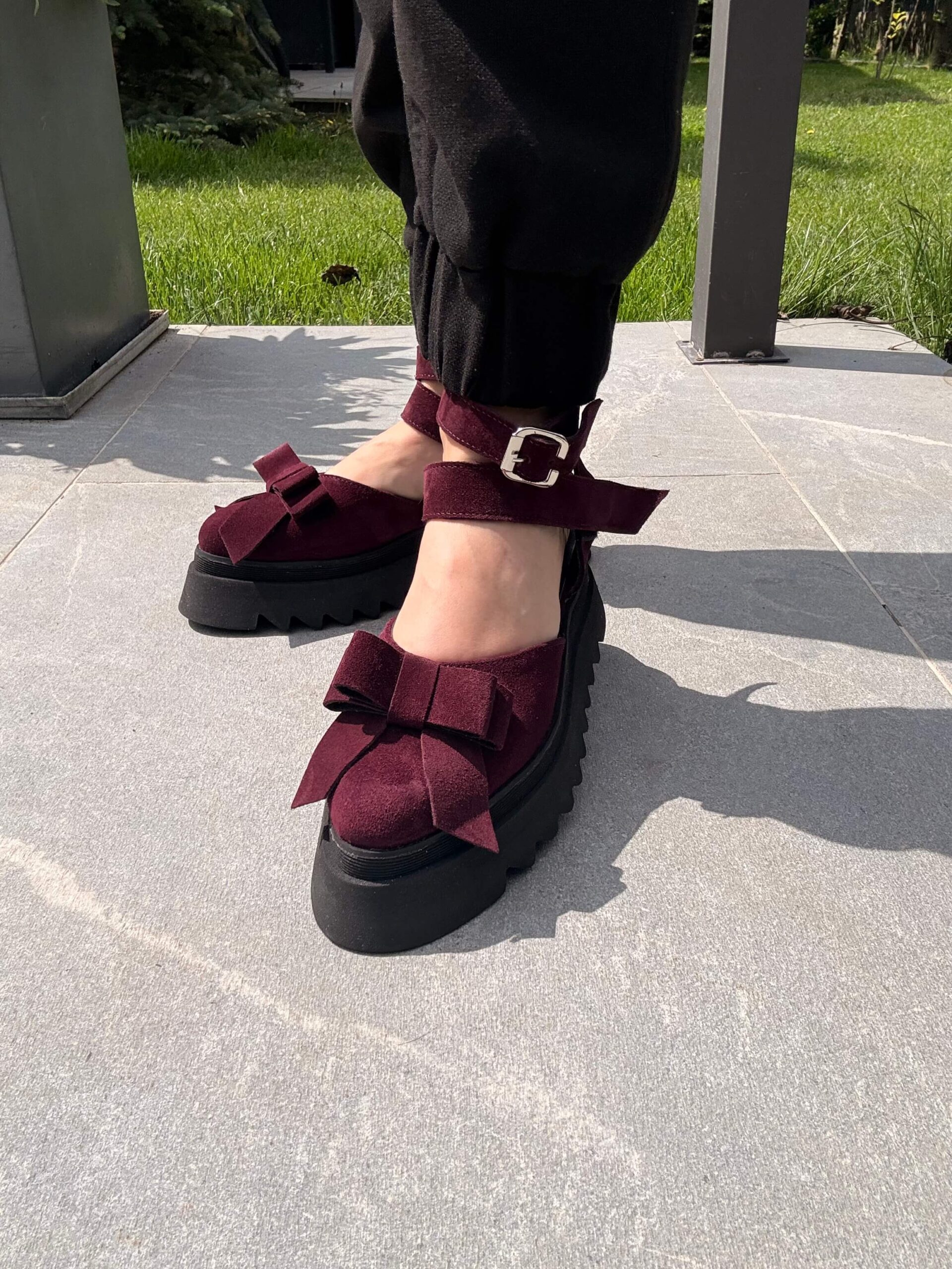 IMG_1205 Pantofi piele naturală Aurelle bordo - imagine 1