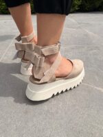 Pantofi piele naturală Wauwi crem - imagine 3