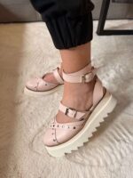 Pantofi piele naturală Rovigo roz pal - imagine 3