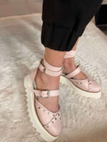 Pantofi piele naturală Rovigo roz pal - imagine 2
