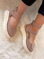 Pantofi piele naturală Elvyra sarpe roz somon - imagine 5