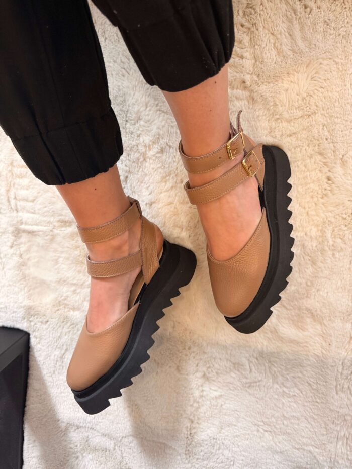 Pantofi piele naturală Motion capucino - imagine 4
