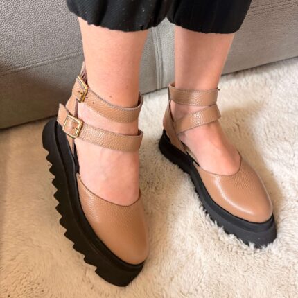 Pantofi piele naturală Motion capucino
