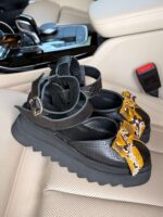 Pantofi piele naturală Aurelle croco sarpe galben