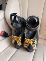 Pantofi piele naturală Aurelle croco sarpe galben - imagine 3