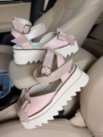 Pantofi piele naturală Aurelle roz pal - imagine 4