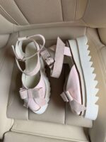 Pantofi piele naturală Aurelle roz pal - imagine 5