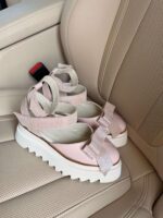 Pantofi piele naturală Aurelle roz pal