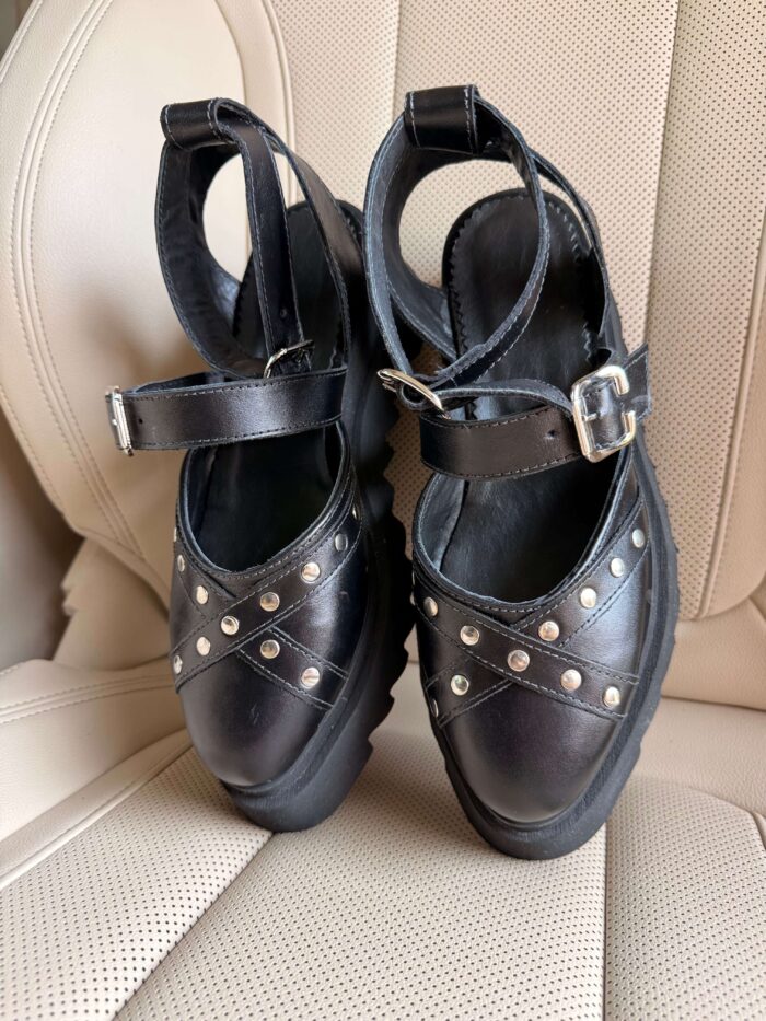 Pantofi piele naturală Rovigo negru - imagine 3