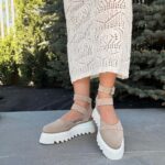 Pantofi piele naturală Avelia crem