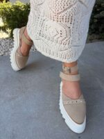 Pantofi piele naturală Avelia crem - imagine 5