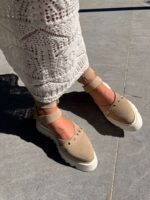 Pantofi piele naturală Avelia crem - imagine 3