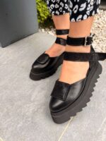 Pantofi piele naturală Elvyra black - imagine 4