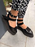 Pantofi piele naturală Elvyra black - imagine 3
