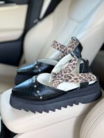 Pantofi piele naturală Avelia croco-print - imagine 6