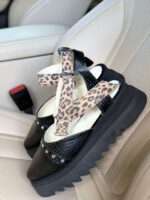 Pantofi piele naturală Avelia croco-print - imagine 5