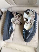 Pantofi piele naturală Avelia croco-print - imagine 4