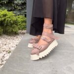 Pantofi piele naturală Riviera sarpe somon