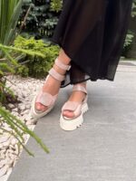 Pantofi piele naturală Elvyra decupat la degete