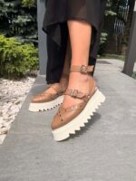 Pantofi piele naturală Rovigo capucino