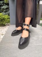 Pantofi piele naturală Motion croco negru - imagine 5