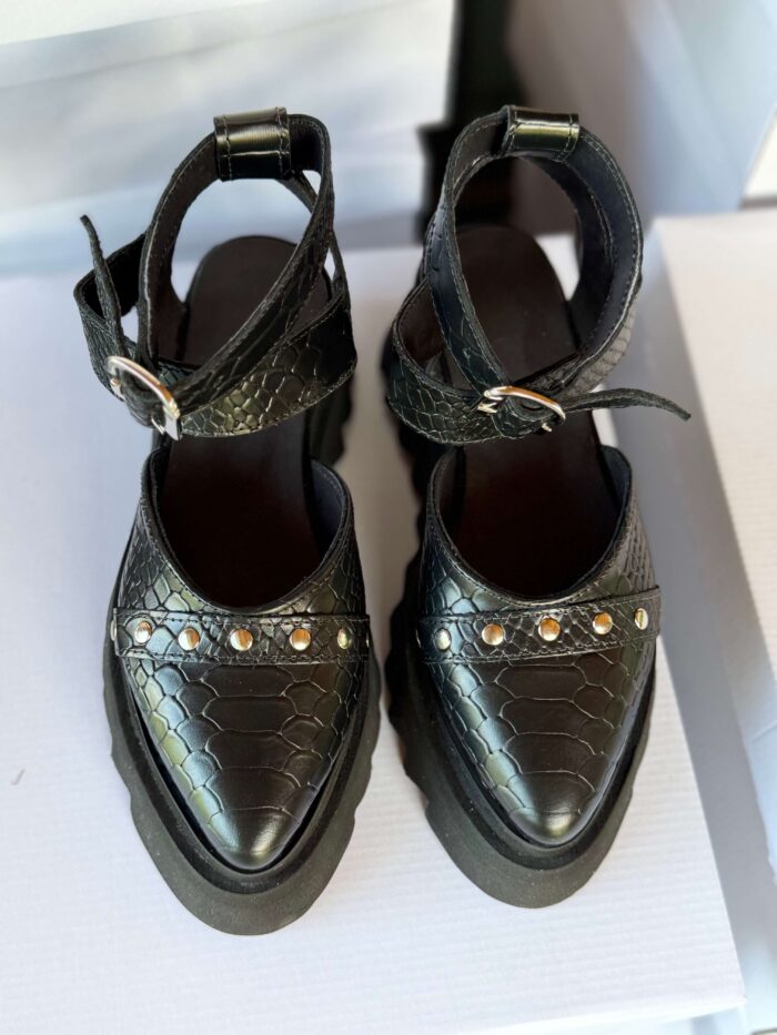 Pantofi piele naturală Avelia croco - imagine 4