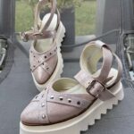 Pantofi piele naturală Rovigo roz argintat