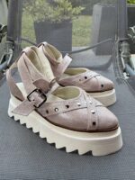 Pantofi piele naturală Rovigo roz argintat - imagine 5