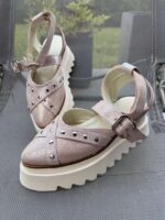 Pantofi piele naturală Rovigo roz argintat - imagine 2