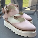 Pantofi piele naturală Wauwi roz neted