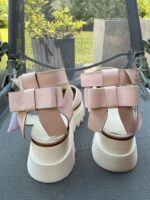 Pantofi piele naturală Wauwi roz neted - imagine 4
