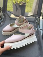 Pantofi piele naturală Wauwi roz neted - imagine 5