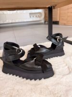 Pantofi piele naturală Aurelle croco - imagine 4
