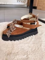 Pantofi piele naturală Aurelle caramel - imagine 5