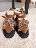 Pantofi piele naturală Aurelle caramel - imagine 3