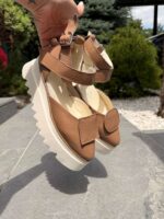 Pantofi piele naturală Elvyra capucino - imagine 3