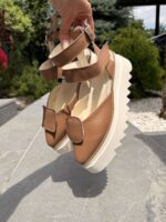 Pantofi piele naturală Elvyra capucino