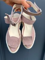 Pantofi piele naturală Elvyra sarpe somon - imagine 2